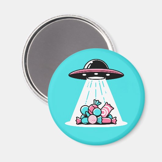 UFO Candy Magnet (Vorderseite/Rückseite)