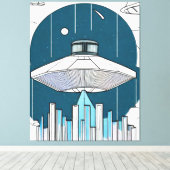Ufo Canvas Print Leinwanddruck (Insitu (Holzboden))