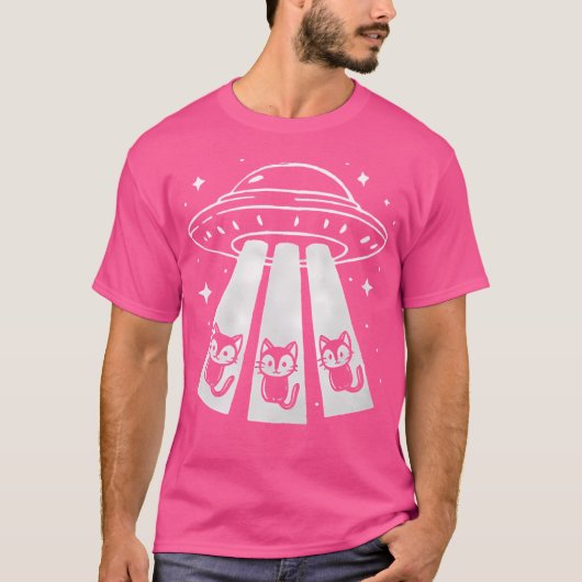Ufo Cat Abduction T-Shirt (Vorderseite)