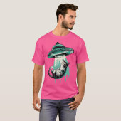 Ufo Cat entführt T-Shirt (Vorne ganz)