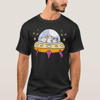 UFO Cat for Cat Lover Junge T-Shirt
