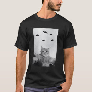 Ufo Cat Shirt Alien Cat Lovers Ufo Glaubt Frauen