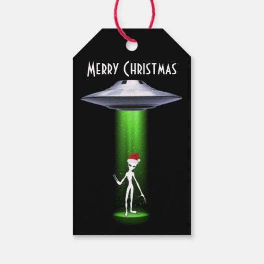 UFO Christmas 🛸 Alien Geschenkanhänger (Rückseite)