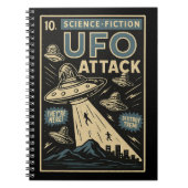 UFO Comic Book Style Notizblock (Vorderseite)