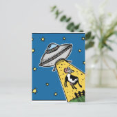 UFO COW ABDUCTION Postkarte (Stehend Vorderseite)