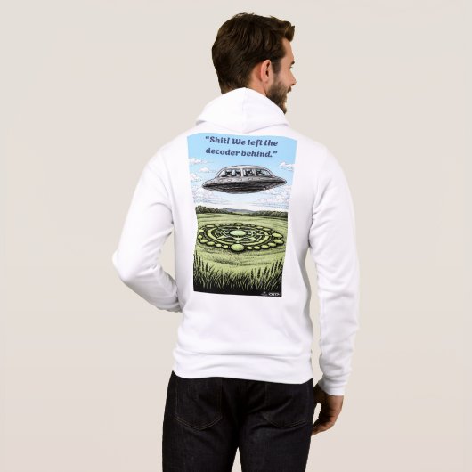 UFO CROP CIRCLES Decoder Hoodie (Schwarz voll)