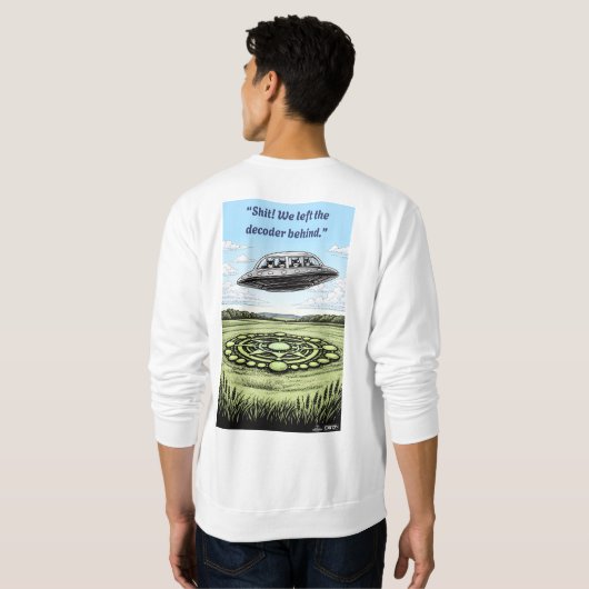 UFO CROP CIRCLES Decoder Sweatshirt (Schwarz voll)