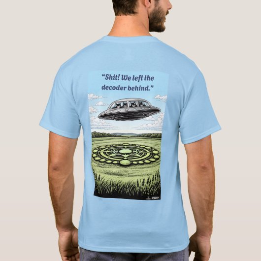 UFO CROP CIRCLES Decoder T-Shirt (Rückseite)
