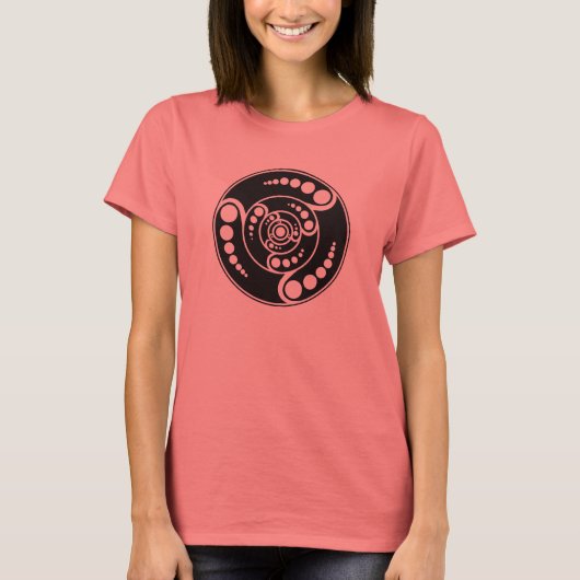 UFO Crop Circles Design T-Shirt (Vorderseite)