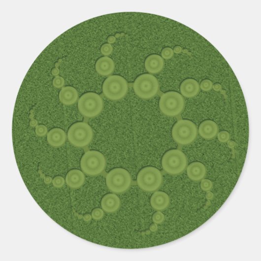 UFO Crop Circles Runder Aufkleber (Vorderseite)