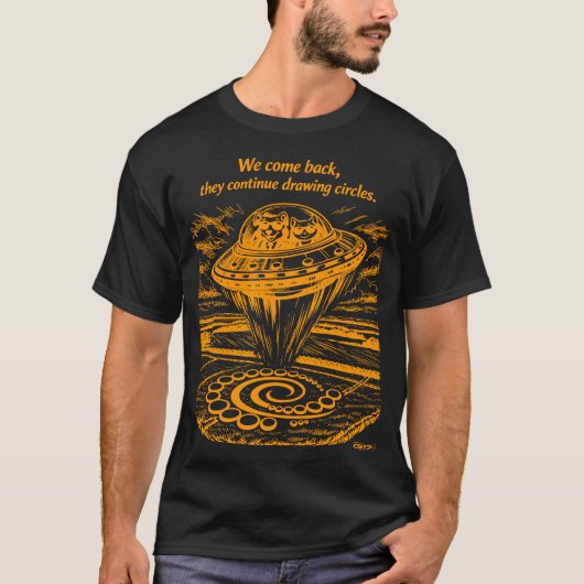 UFO CROP CIRCLES T-Shirt (Vorderseite)