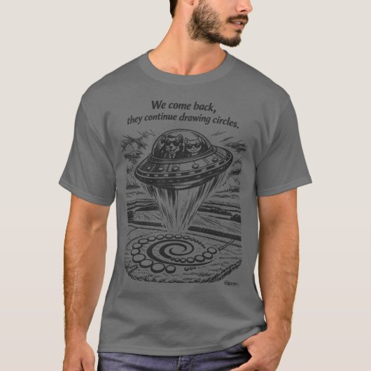 UFO CROP CIRCLES T-Shirt (Vorderseite)