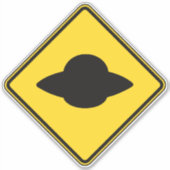 UFO Crossing Aufkleber (Vorderseite)