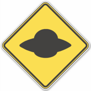 UFO Crossing Aufkleber