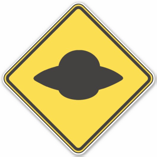 UFO Crossing Aufkleber (Vorderseite)