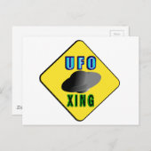 UFO Crossing Postkarte (Vorne/Hinten)