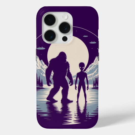 UFO Cryptid Paranormal Bigfoot Alien Encounter Case-Mate iPhone Hülle (Rückseite)