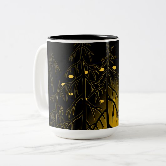 UFO Cups Coole UFO-Tasse Cups Maßgeschneiderte UFO Zweifarbige Tasse (Vorderseite Links)