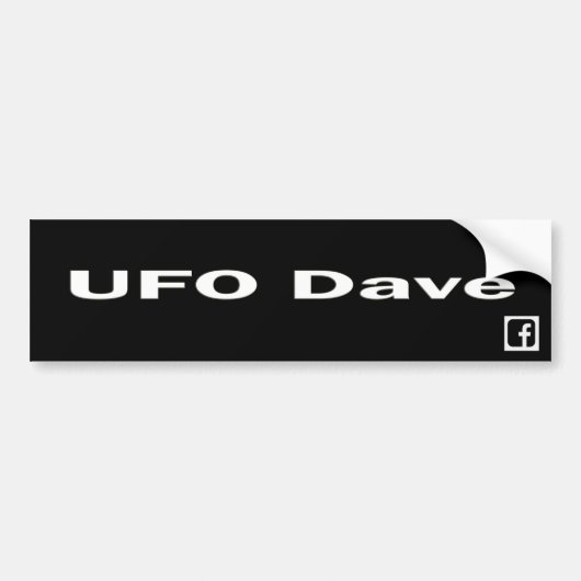 UFO Dave Autoaufkleber mit Facebook-Logo (Vorne)