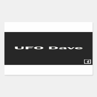 UFO Dave rechteckiger Aufkleber mit Facebook-Logo