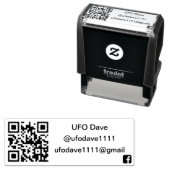 UFO Dave Rubber Briefmarke Permastempel (Beispiel)