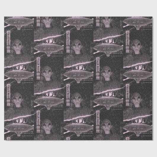 UFO-Design Geschenkpapier (Flach)