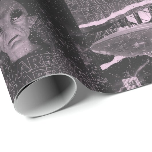 UFO-Design Geschenkpapier (Rolleneckpunkt)