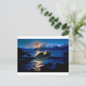 UFO DIGITAL FLYSAUCER ART POSTKARTE (Stehend Vorderseite)