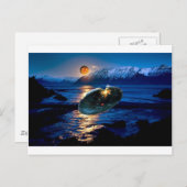 UFO DIGITAL FLYSAUCER ART POSTKARTE (Vorne/Hinten)