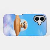 Ufo dog 3D a2 clouds iPhone 16 Hülle (Rückseite (Horizontal))