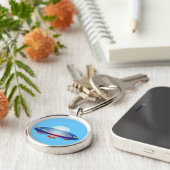 UFO Dog Bone Spaceship Schlüsselanhänger (Seite)