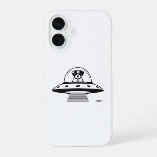 Ufo dog CG17s iPhone 16 Hülle (Rückseite)