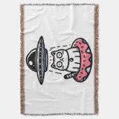 UFO-Doughnut-Katze Decke (Vorderseite Vertikal)