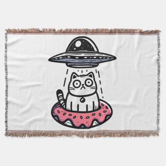 UFO-Doughnut-Katze Decke (Vorderseite)
