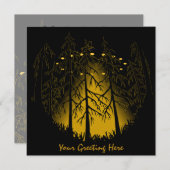 UFO Einladungen Personalisierte SPACESHIP Art UAWG (Vorne/Hinten)