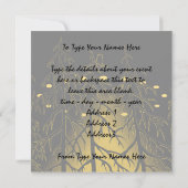 UFO Einladungen Personalisierte SPACESHIP Art UAWG (Rückseite)