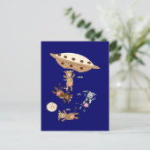 UFO-Entführung von Kühen Postkarte (Stehend Vorderseite)