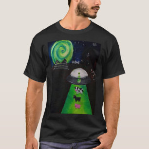 UFO-Entführungsbild-Design T-Shirt