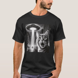 UFO Entführungskatze - Kitty Alien Selfie für Katz T-Shirt