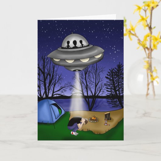 UFO Extraterrestrische Alien der Entführung Karte (Gelbe Blume)