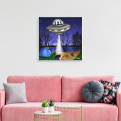 UFO Extraterrestrische Alien der Entführung Leinwanddruck (Insitu (Wohnzimmer))