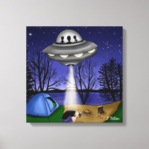 UFO Extraterrestrische Alien der Entführung Leinwanddruck