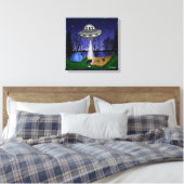 UFO Extraterrestrische Alien der Entführung Leinwanddruck (Insitu (Schlafzimmer))