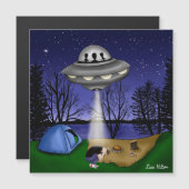 UFO Extraterrestrische Alien der Entführung Magnetkarte (Vorne/Hinten)