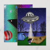 UFO Extraterrestrische Alien der Entführung Postkarte (Vorne/Hinten)