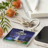 UFO Extraterrestrische Alien der Entführung Schlüsselanhänger (Vorderseite rechts)