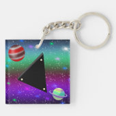 UFO Extraterrestrische Alien der Entführung Schlüsselanhänger (Rückseite)