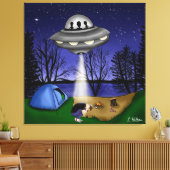 UFO Extraterrestrische Entführung Alien Art Leinwanddruck (Insitu (Wohnzimmer))