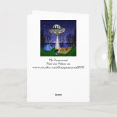 UFO Extraterrestrische Entführung Alien Birthday Karte (Rückseite)