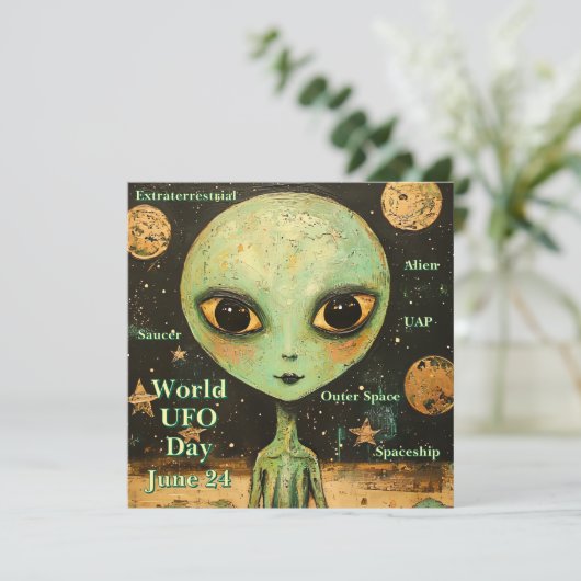 UFO FEIERTAGSKARTE (Stehend Vorderseite)